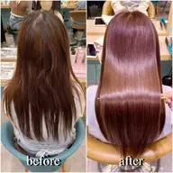 ☔️梅雨を乗り切る☔️✨髪質改善フルコース🩵【カット＋カラー＋髪質改善ストレート＋トリートメント】韓国