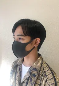 センターパート（刈り上げなし）ショートスパ付き★説明補足欄必読★