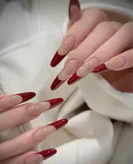 チップ長さだしフレンチネイル(ベース色あり)【初回ジェルオフ無料】