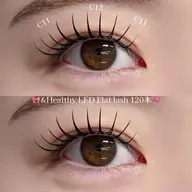 &Healthy(マツエク＋パーマ)フラットラッシュ80本💕オフなし