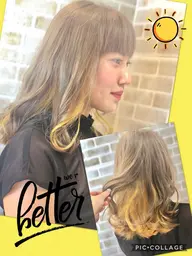 ☀️の視線を釘付け☀️インナーカラー➕カラーリング➕トリートメント❤️コテ仕上げ（ロング料金無し）