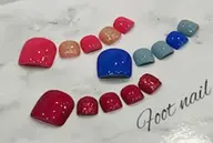 期間限定!シンプルワンカラーフットネイル☆他店オフ込み+ドライケア付き