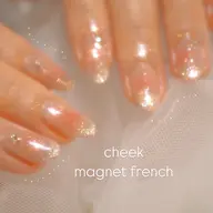 【ご新規様オフ無料】 (フィルイン可)チークネイル✖️マグネットフレンチ