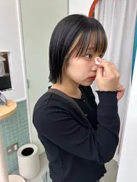 似合わせカット+デザインカラー+2stepトリートメント#インナーカラー#ハイライトカラー