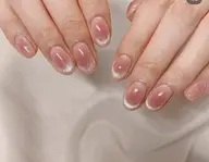 🌸【お気に入り登録者様限定】自爪チークマグネットフレンチ(補強込み)