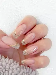 ラメフレンチ&ミラネイル