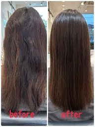 カット➕縮毛矯正➕超音波トリートメントサービス