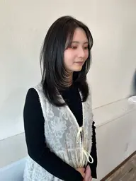 【韓国風】レイヤーカット+艶髪カラー