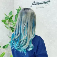 【ケアブリーチ使用♪】デザインカット+フルケアブリーチダブルカラー+シナジーピュアトリートメント