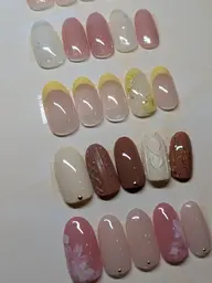 【オフ込み】定額アート　桜ネイル　ニットネイル　ミモザネイル etc