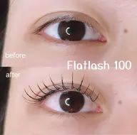フラットラッシュ100本/アイシャンプー、コーティング付き♪束間仕上げ❄️