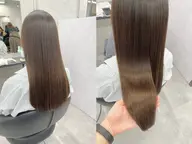 【カット+ナチュラルに柔らかく✨話題の『酸性ストレート』】