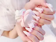 「新規オフ無料🆓」🩷インスタ人気🌷チップ長さ出し　＋　バイビーブーマーネイル　🍓