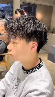 メンズカット+ツイストスパイラルパーマ