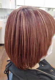 《ミディアム》表面、顔まわりハイライト＋全体カラー