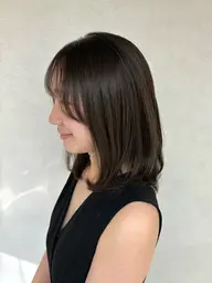 【土日祝限定❗1名様のみ】透明感カラー＋似合わせカット＋マスクTR✨ダメージを抑えて、手触りの良いツヤ髪に仕上げます🌸