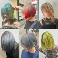 デザインカラー❤️🩵💚💙💛🩷💜ケアブリーチカラー