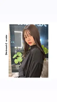 🚫【赤み撃退】外国人の地毛色風ブリーチ無しwカラー+Aujua 3step treatment