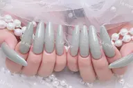 オフなしスカルプ長さだし+ワンカラー／ラメグラ6500(ジェルオフ+500円)