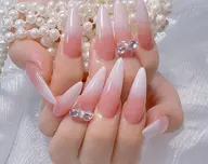 🎉チップ長さだし10本➕カラグラ(ベースあり)➕2個大きいパーツ🎉