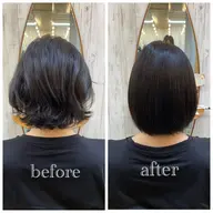 【湿気対策】縮毛矯正+1stepトリートメント ¥15300※カットなし
