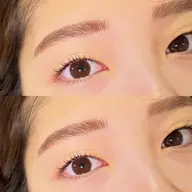 🩵再来様🩵【デザインまつげパーマ(上のみ❣️)×クイック美眉スタイリング(間引き無✖︎)】