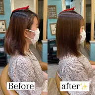 【❤️🔥前髪カットサービス🌟期間限定価格❤️🔥】前髪カット🌹+美髪縮毛矯正🌈+ 1stepトリートメント