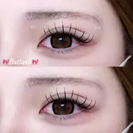 【マツエク】フラットラッシュ120本 オフ込み🩶➕美容コーティング付き🎀束感仕上げ🎀