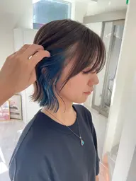 【チラっとお洒落⸝⸝꙳】カット➕ポイントブリーチオンカラー ➕ 全体カラー