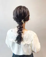 【編みおろし】ヘアアレンジ(パーティ、結婚式お呼ばれなど)営業時間外でも受け付けOK早朝料金30分毎+550円
