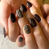 ハンドジェルワンポイントアートコース(オフなし)ケア付き。ワンカラー+アート両手で2本まで