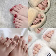 足 ネイル 定额デザイン 色変更可