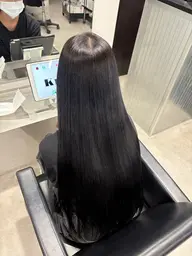 ☾·̩͙⋆【🖤赤みのない暗髪に‪‪🖤】アディクシーカラー+1stepTR‪‪