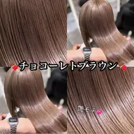 🍫【透明感ブラウンカラー】🍫🌟ケアブリーチ︎🌟＋カラー