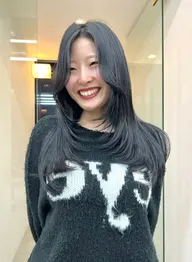 【ご新規様】カット+地毛風ストレート+マスク補修Tr+超音波アイロン ¥ 15400