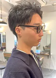 夜🈹目元も髪型も清涼感ある爽やかな印象に❕メンズデザインカットシャンプー＋眉カット