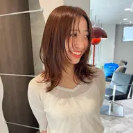 【minimo限定、人気No.1✨】似合わせカット+透け感ワンカラー＋トリートメント＋ホームケア付き(暗めや暖色系🎀)