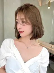 【45日以内の再来限定🫧】カラー＋トリートメント＋『前髪カット付き☆』✨「仙台髪質改善/韓国ヘア」