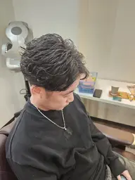 カット+デザインパーマ