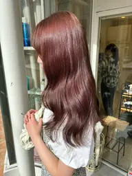 カット+ブリーチなしダブルカラー+バイカルテ髪質再生6stepトリートメント