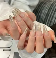 💅ラメグラデーション長さ出し&パーツつけ放題