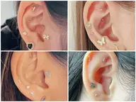 ミニモ限定《クリスマス前に★耳つぼジュエリー》耳リフレ付/両耳12粒