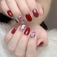 【自爪|ナチュラル】 アート4本+パーツ(数少なめ) ¥6,980