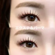 エクパ☆ アイシャンプー付き！フラットラッシュ100本×まつ毛パーマでパッチリeyeに♡