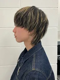 【メンズウルフ】メンズカット+ハイライトカラー✨