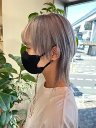 ブリーチ＋アディクシーカラー＋オージュアトリートメント＋カット