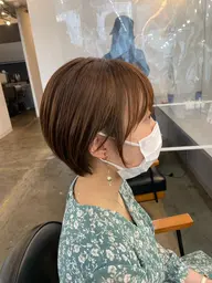 カット+透け感カラー(白髪染め)+髪質改善Tr