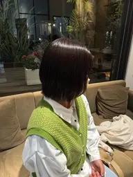 🧶ミディアムボブカット+ワンカラー+オーガニックトリートメント