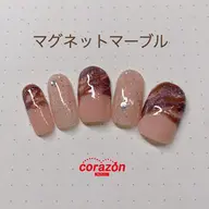 ネイルアートモデル【マグネットマーブル】コース※来店時のオフ無料※ケア込※¥6000