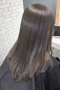 ブリーチなしWカラー☆透明感のあるブラウン☆低ダメージ☆色持ち◎